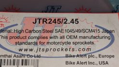 Alternative view of JT Steel Rear Sprocket 45T (520) - JTR245/2.45