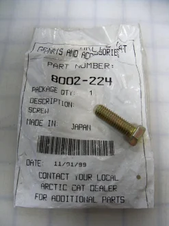 1975-2008 - ARCTIC CAT -SCREW,CAP-HH 3/8-16 X1.25 G5 Z&Y - (8002-224)