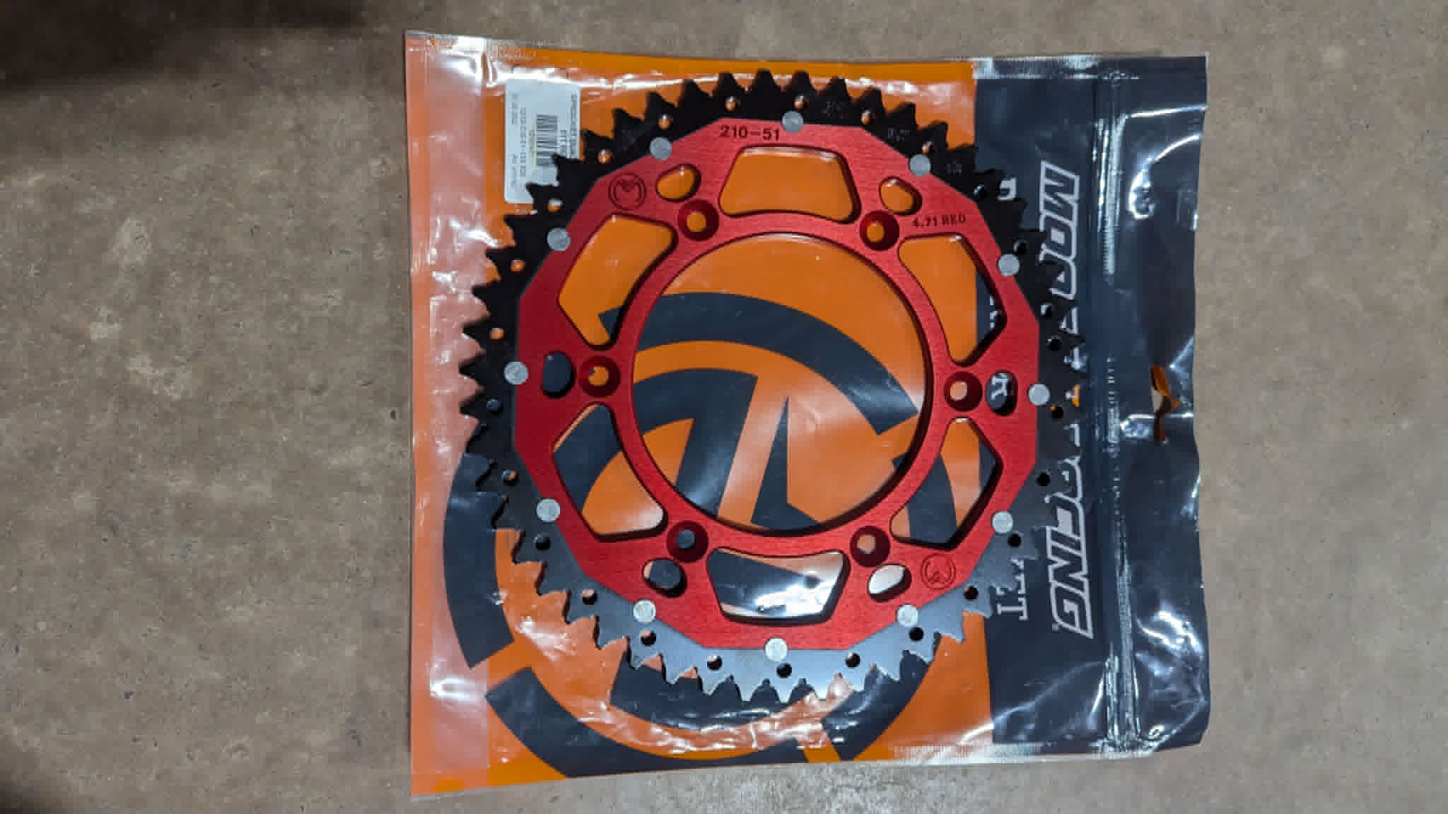 Moose Racing - 1210-210-51-13X - Dual Rear Sprockets, Red - 51T