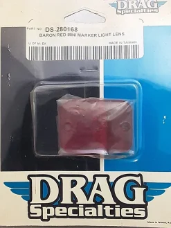 NEW DRAG SPECIALTIES DS-280168 Baron Red Mini Marker Light Lens