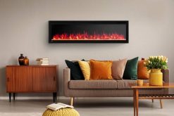 Alternative view of Entice™ 60 Wall-Hanging Electric Fireplace